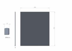 RVS Achterwand 1cm 60x70