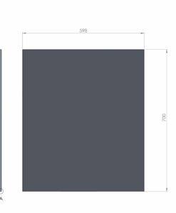 RVS Achterwand 1cm 60x70