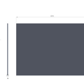 RVS Achterwand 10mm 90x65
