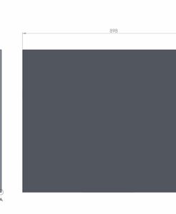 RVS Achterwand 10mm 90x70