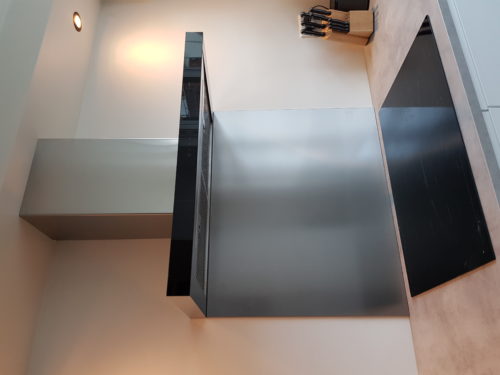 RVS achterwand op maat - Anti-fingerprint - Geborsteld rvs photo review