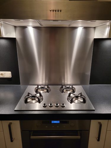 RVS achterwand op maat - Anti-fingerprint - Geborsteld rvs photo review