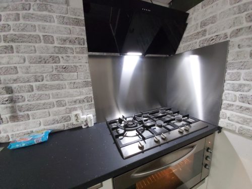 RVS achterwand op maat - Anti-fingerprint - Geborsteld rvs photo review