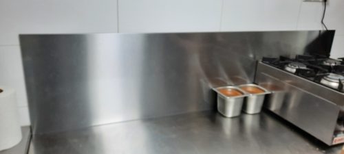 RVS achterwand op maat - Anti-fingerprint - Geborsteld rvs photo review