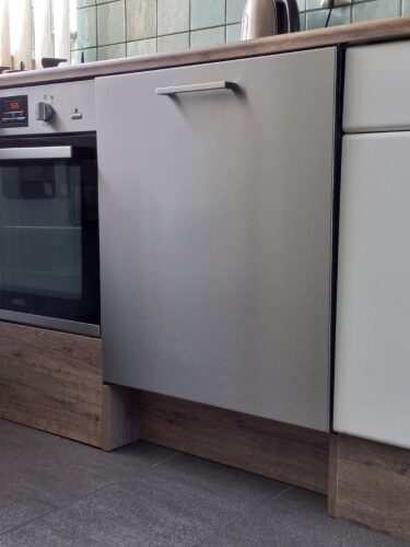 RVS achterwand op maat - Anti-fingerprint - Geborsteld rvs photo review