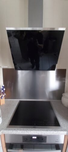 RVS achterwand op maat - Anti-fingerprint - Geborsteld rvs photo review