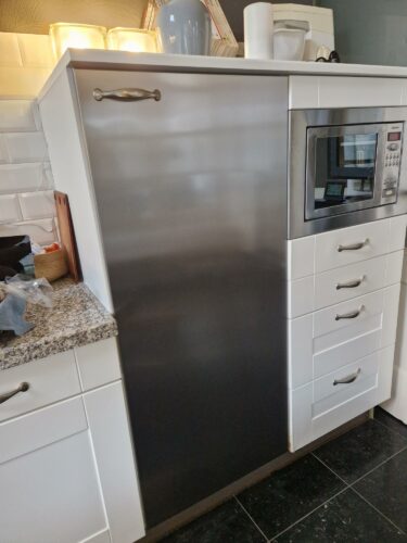 RVS achterwand op maat - Anti-fingerprint - Geborsteld rvs photo review