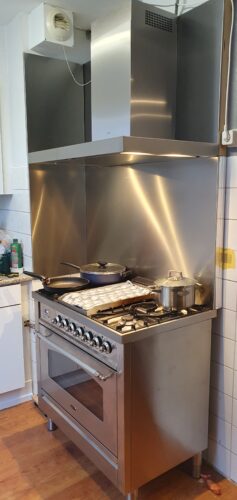 RVS achterwand op maat - Geborsteld rvs photo review