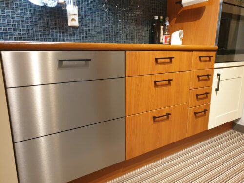 RVS achterwand op maat - Anti-fingerprint - Geborsteld rvs photo review