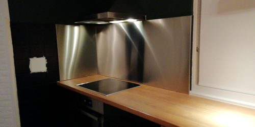RVS achterwand op maat - Geborsteld rvs photo review