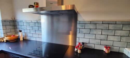 RVS achterwand op maat - Anti-fingerprint - Geborsteld rvs photo review