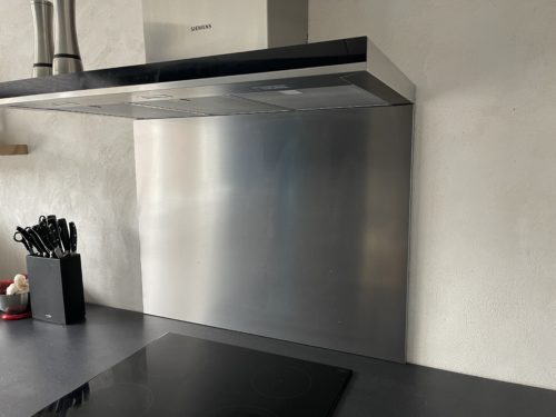 RVS achterwand op maat - Anti-fingerprint - Geborsteld rvs photo review