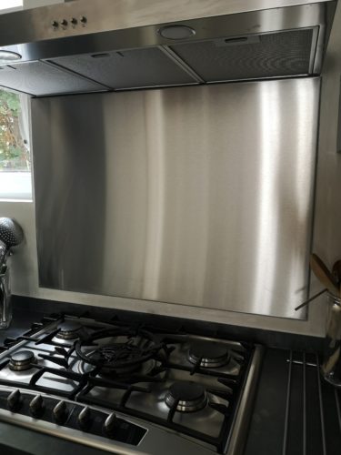 RVS achterwand op maat - Geborsteld rvs photo review