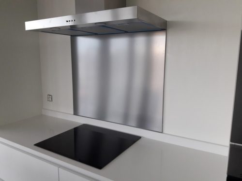 RVS achterwand op maat - Anti-fingerprint - Geborsteld rvs photo review