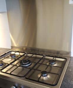 RVS Plaat 304 achter gasfornuis